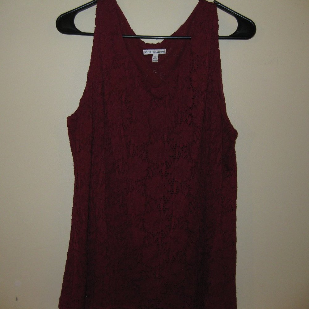 Croft & Barrow Maroon sleeveless top